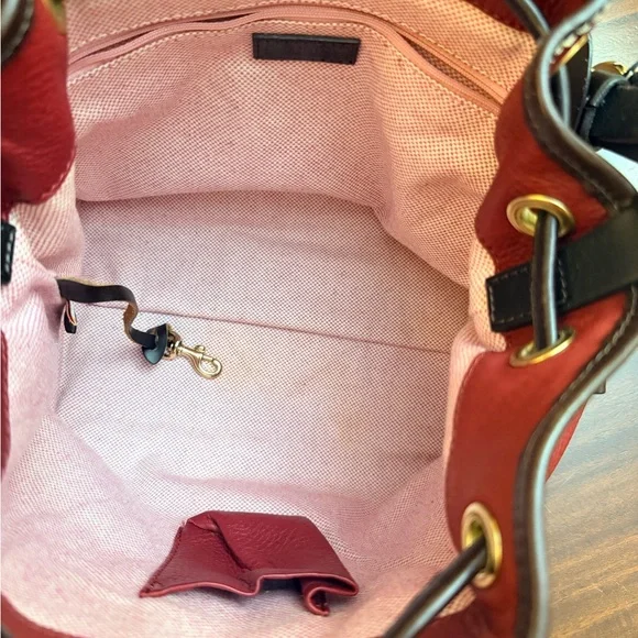 Dooney & Bourke Burgundy Leather Shoulder Bag - Picture 8 of 10